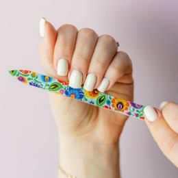 Pilniczek szklany - łowicki biały