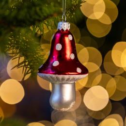 Bombka retro - muchomorek wysoki kapelusz