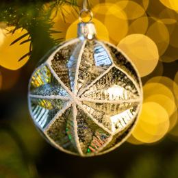 Bombka retro abażur - srebrny