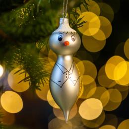 Bombka retro - Pingwin Złoty