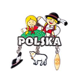 Magnes z zawieszkami - para góralska