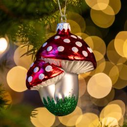 Bombka retro muchomorek podwójny - duży