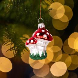 Bombka retro muchomorek podwójny - mały