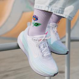 Skarpetki długie fioletowe - Kwiatek łowicki