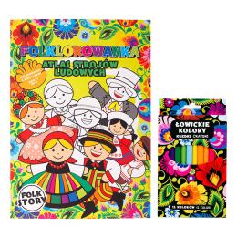 Zestaw Folklorowanka zeszyt 2 + kredki grube