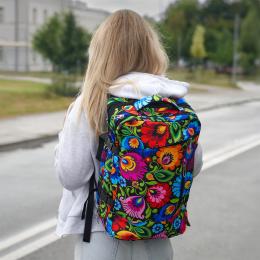 Plecak podróżny - łowicki czarny