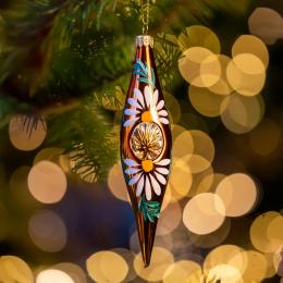 Bombka retro sopelek reflektor - pomarańczowy