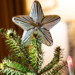 Gwiazda retro na choinkę - złota