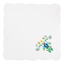 Komplet serwet z haftem ludowym - 1 plus 6 | kwiaty kaszubskie