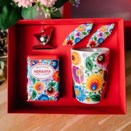 Zestaw prezentowy "Herbata z Jackiem" - łowicki biały