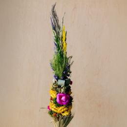 Palemka Wielkanocna duża - fioletowe kwiaty i żółte kłosy