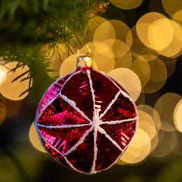 Bombka retro abażur - czerwony