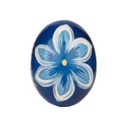 Painted wooden egg - navy blue