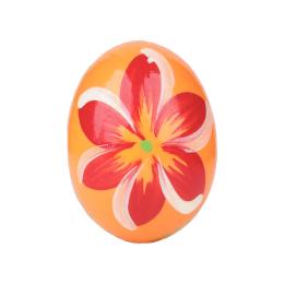 Painted wooden egg - orange