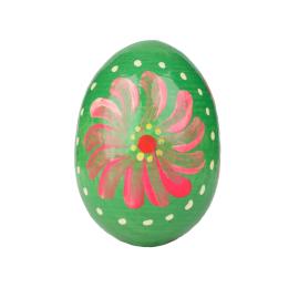 Painted wooden egg - green