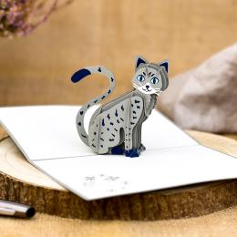 Kartka okolicznościowa 3D - Kot