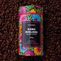 Ground coffee in a can 250g - black Lowicz pattern