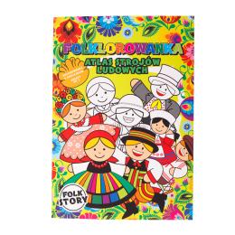 Folk colouring book with stickers - Atlas of folk costumes