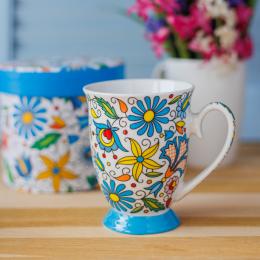 'Helenka' mug in a decorative box 280 ml - Kashubian pattern