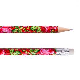 Ołówek z gumką FOLK - góralski czerwony